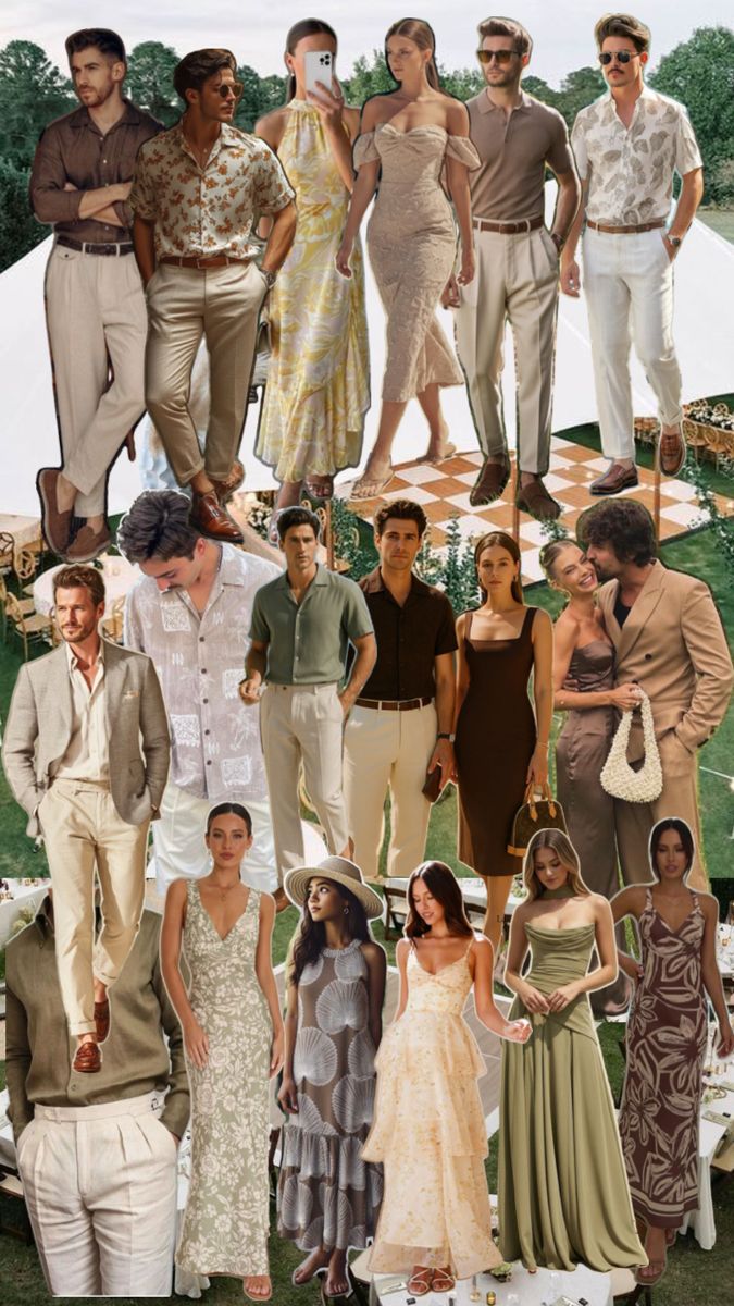 Neutrals, aloha attire meets formal_